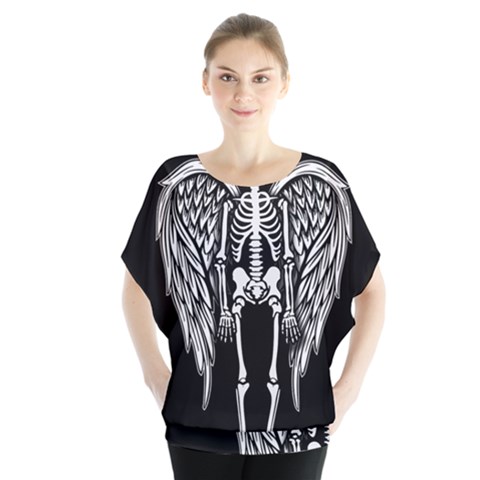 Angel Skeleton Blouse by Valentinaart