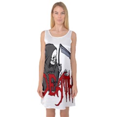 Death - Halloween Sleeveless Satin Nightdress by Valentinaart