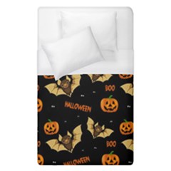 Bat, Pumpkin And Spider Pattern Duvet Cover (single Size) by Valentinaart