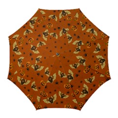 Bat, Pumpkin And Spider Pattern Golf Umbrellas