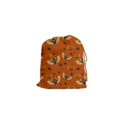 Bat, pumpkin and spider pattern Drawstring Pouches (XS) 