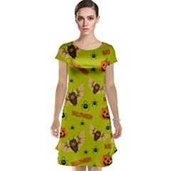 Bat, pumpkin and spider pattern Cap Sleeve Nightdress