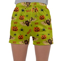 Bat, pumpkin and spider pattern Sleepwear Shorts