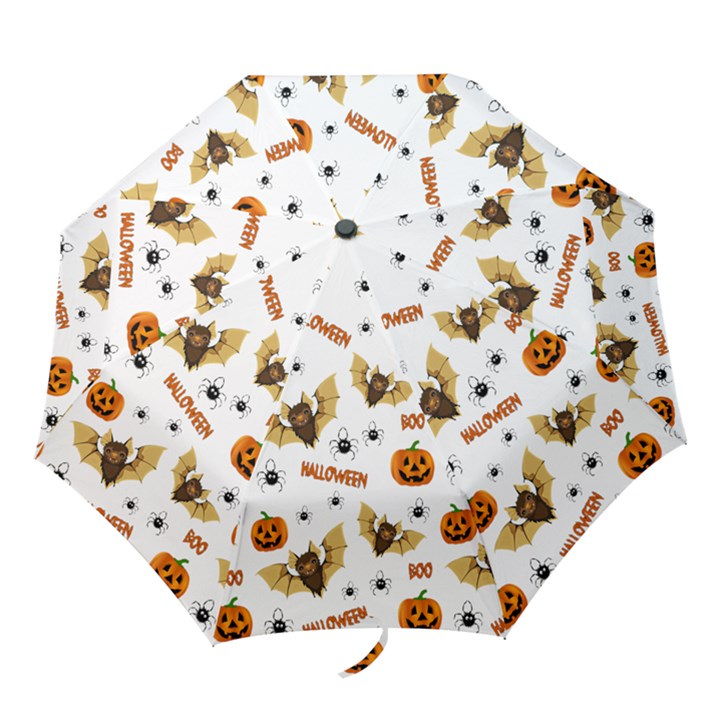 Bat, pumpkin and spider pattern Folding Umbrellas
