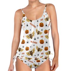 Bat, Pumpkin And Spider Pattern Tankini Set by Valentinaart