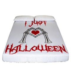 I Just Love Halloween Fitted Sheet (california King Size) by Valentinaart