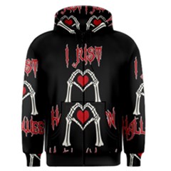 I Just Love Halloween Men s Zipper Hoodie by Valentinaart