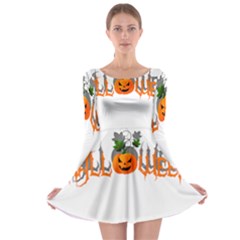 Halloween Long Sleeve Skater Dress by Valentinaart