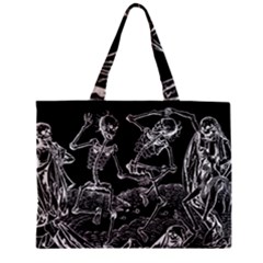 Skeletons - Halloween Zipper Mini Tote Bag by Valentinaart