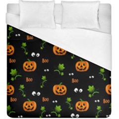 Pumpkins - Halloween Pattern Duvet Cover (king Size) by Valentinaart