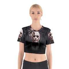 Zombie Cotton Crop Top by Valentinaart