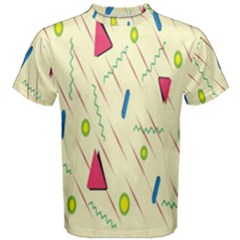 Background  With Lines Triangles Men s Cotton Tee by Mariart