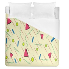 Background  With Lines Triangles Duvet Cover (queen Size) by Mariart