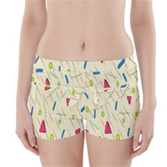 Background  With Lines Triangles Boyleg Bikini Wrap Bottoms