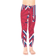 Alternatively Mega British America Red Dragon Kids  Legging