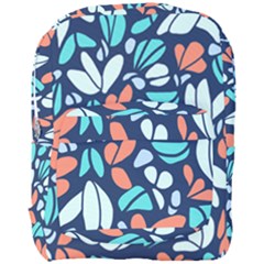 Blue Tossed Flower Floral Full Print Backpack