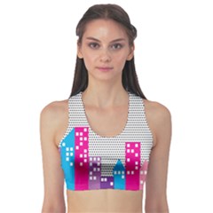 Building Polka City Rainbow Sports Bra