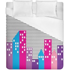 Building Polka City Rainbow Duvet Cover (california King Size) by Mariart