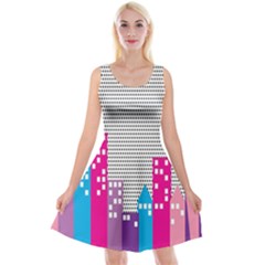 Building Polka City Rainbow Reversible Velvet Sleeveless Dress