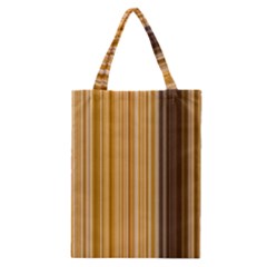 Brown Verticals Lines Stripes Colorful Classic Tote Bag by Mariart