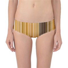 Brown Verticals Lines Stripes Colorful Classic Bikini Bottoms