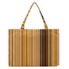 Brown Verticals Lines Stripes Colorful Zipper Medium Tote Bag by Mariart