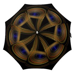 Wondrous Trajectorie Illustrated Line Light Black Straight Umbrellas
