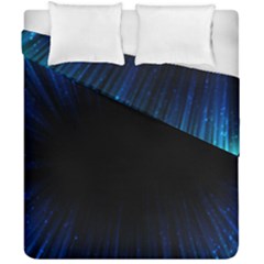 Colorful Light Ray Border Animation Loop Blue Motion Background Space Duvet Cover Double Side (california King Size) by Mariart