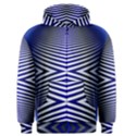 Blue Lines Iterative Art Wave Chevron Men s Zipper Hoodie View1