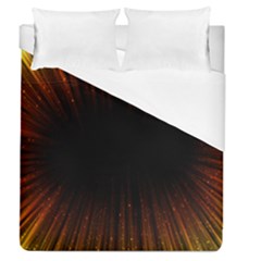 Colorful Light Ray Border Animation Loop Orange Motion Background Space Duvet Cover (queen Size) by Mariart