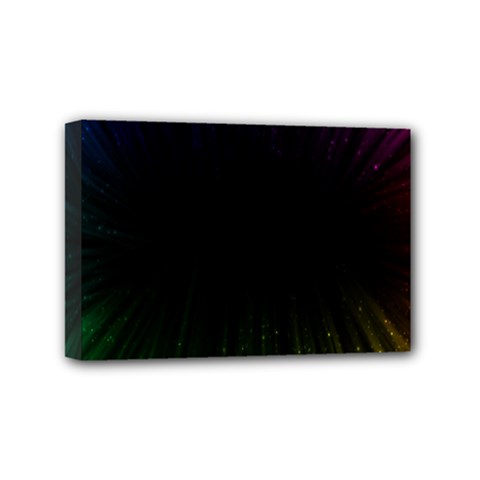 Colorful Light Ray Border Animation Loop Rainbow Motion Background Space Mini Canvas 6  X 4  by Mariart