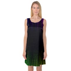 Colorful Light Ray Border Animation Loop Rainbow Motion Background Space Sleeveless Satin Nightdress