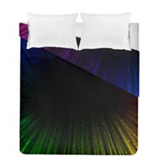 Colorful Light Ray Border Animation Loop Rainbow Motion Background Space Duvet Cover Double Side (full/ Double Size)