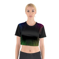 Colorful Light Ray Border Animation Loop Rainbow Motion Background Space Cotton Crop Top by Mariart