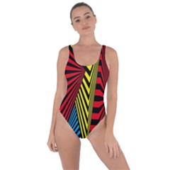 Door Pattern Line Abstract Illustration Waves Wave Chevron Red Blue Yellow Black Bring Sexy Back Swimsuit by Mariart