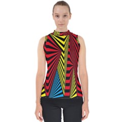 Door Pattern Line Abstract Illustration Waves Wave Chevron Red Blue Yellow Black Shell Top