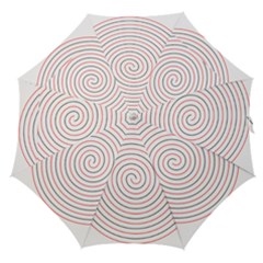 Double Line Spiral Spines Red Black Circle Straight Umbrellas by Mariart