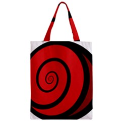 Double Spiral Thick Lines Black Red Zipper Classic Tote Bag by Mariart