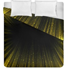 Colorful Light Ray Border Animation Loop Yellow Duvet Cover Double Side (king Size)