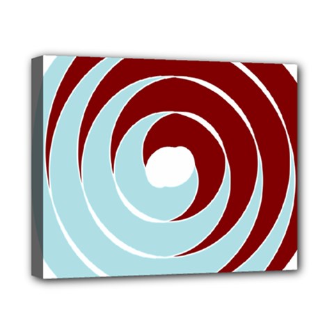 Double Spiral Thick Lines Blue Red Canvas 10  X 8 