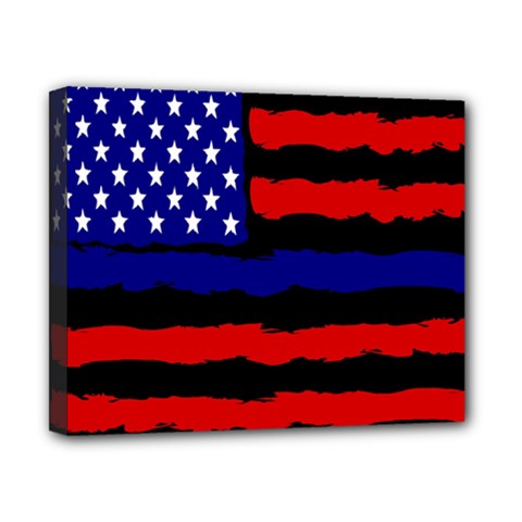 Flag American Line Star Red Blue White Black Beauty Canvas 10  X 8  by Mariart