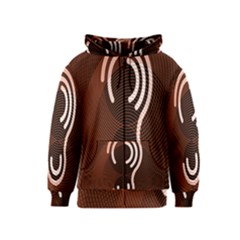 Fan Line Chevron Wave Brown Kids  Zipper Hoodie by Mariart