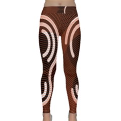 Fan Line Chevron Wave Brown Classic Yoga Leggings