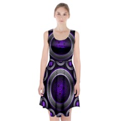 Digital Celtic Clock Template Time Number Purple Racerback Midi Dress