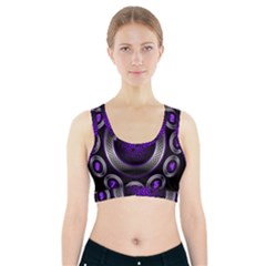 Digital Celtic Clock Template Time Number Purple Sports Bra With Pocket by Mariart