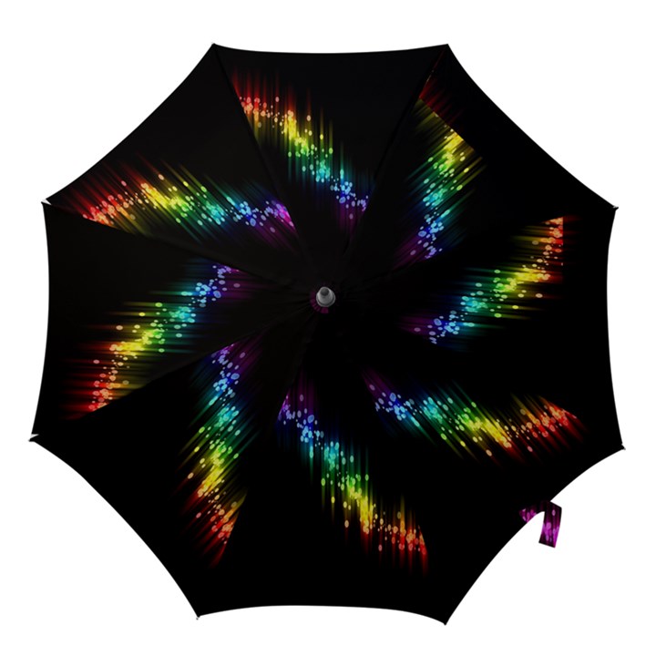 Illustration Light Space Rainbow Hook Handle Umbrellas (Small)