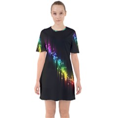 Illustration Light Space Rainbow Mini Dress by Mariart