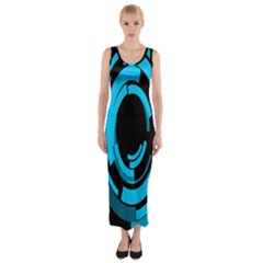 Graphics Abstract Motion Background Eybis Foxe Fitted Maxi Dress by Mariart