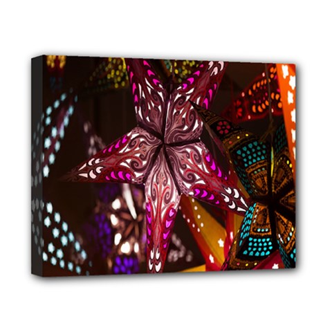 Hanging Paper Star Lights Canvas 10  X 8 