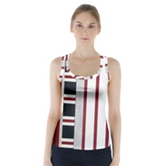 Line Streep Vertical Horizontal Racer Back Sports Top by Mariart